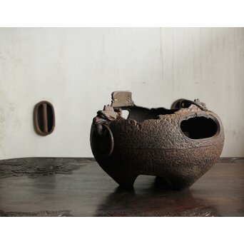 ヤツレ瓶掛 風炉釜 鉄瓶掛　M434