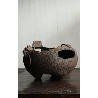 ヤツレ瓶掛 風炉釜 鉄瓶掛　M434 