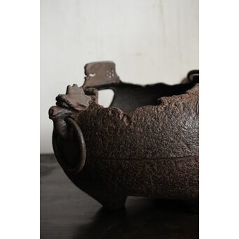 ヤツレ瓶掛 風炉釜 鉄瓶掛　M434 