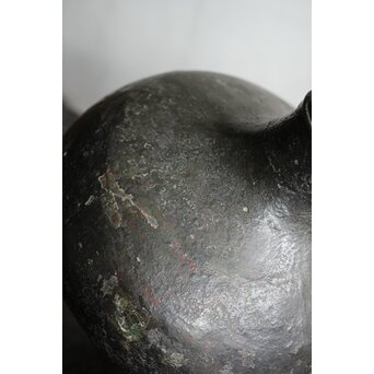 漢 青銅花瓶 / 汉代 青铜蒜头瓶 六花形口長頸壺　M435 