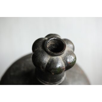 漢 青銅花瓶 / 汉代 青铜蒜头瓶 六花形口長頸壺　M435 