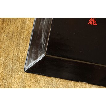 飛来一閑 三日月香合/平方茶入盆　Q369 