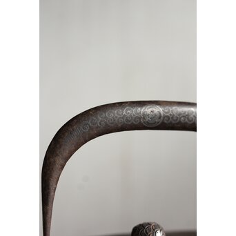 狩野探幽 群鶴図 松竹梅意匠 銀象嵌平手 蒔絵蓋 銚子　M436 