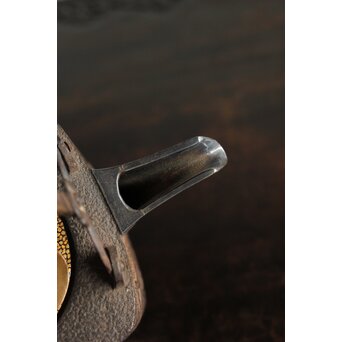 狩野探幽 群鶴図 松竹梅意匠 銀象嵌平手 蒔絵蓋 銚子　M436 