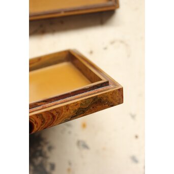 堆漆四方香合　Q370 