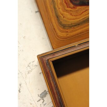 堆漆四方香合　Q370 