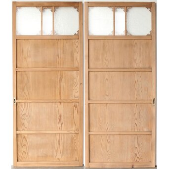 レトロガラス雪隠戸 2枚1組　GD0246 ウラ