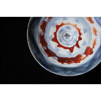 北大路魯山人 赤絵皿　P499 