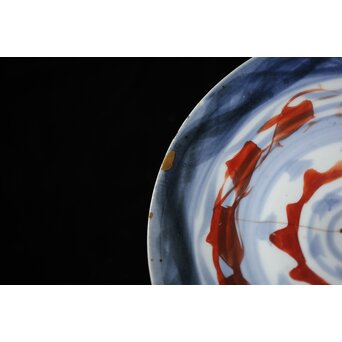 北大路魯山人 赤絵皿　P499 