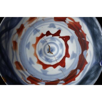 北大路魯山人 赤絵皿　P499 