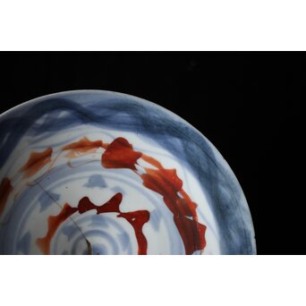 北大路魯山人 赤絵皿　P499 