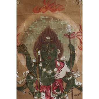 江戸文政仏画 青面金剛図　Z555 