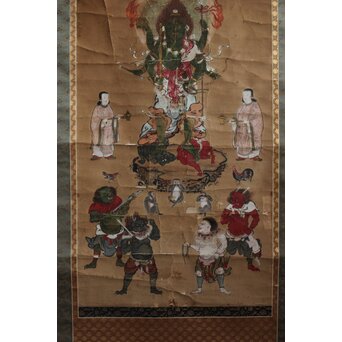 江戸文政仏画 青面金剛図　Z555 