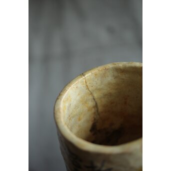 清水七兵衛 手捻碗 絵付　P500 