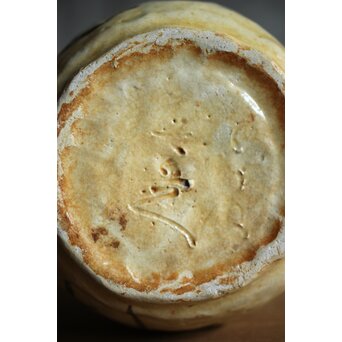 清水七兵衛 手捻碗 絵付　P500 