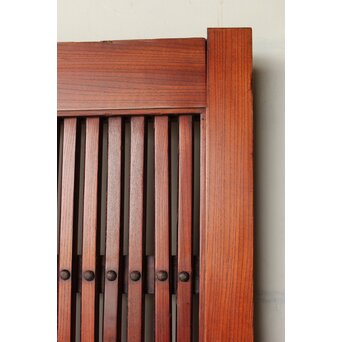 総欅赤い格子蔵戸　W0175Y 