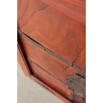 総欅赤い格子蔵戸　W0175Y 