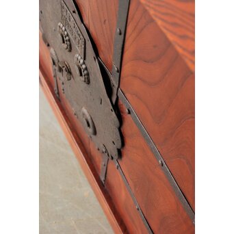 総欅赤い格子蔵戸　W0175Y 