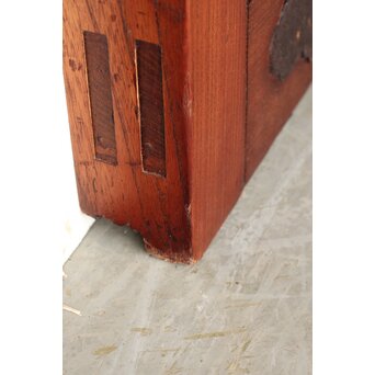 総欅赤い格子蔵戸　W0175Y 