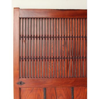 総欅赤い格子蔵戸　W0175Y 