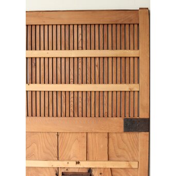 総欅赤い格子蔵戸　W0175Y 