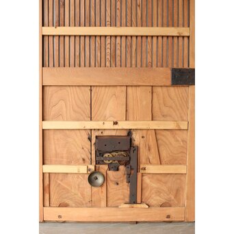 総欅赤い格子蔵戸　W0175Y 