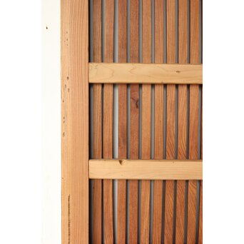 総欅赤い格子蔵戸　W0175Y 