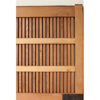 総欅赤い格子蔵戸　W0175Y 