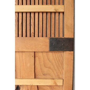 総欅赤い格子蔵戸　W0175Y 