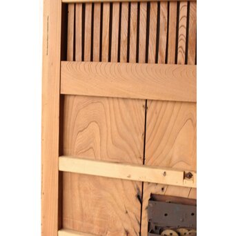 総欅赤い格子蔵戸　W0175Y 