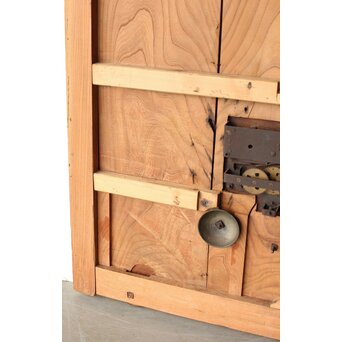 総欅赤い格子蔵戸　W0175Y 