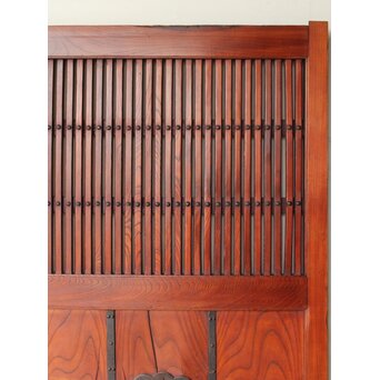 総欅赤い格子蔵戸　W0175Y 