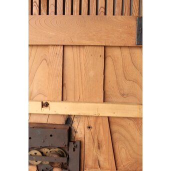 総欅赤い格子蔵戸　W0175Y 