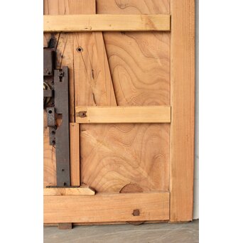 総欅赤い格子蔵戸　W0175Y 