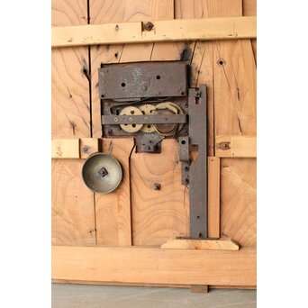 総欅赤い格子蔵戸　W0175Y 