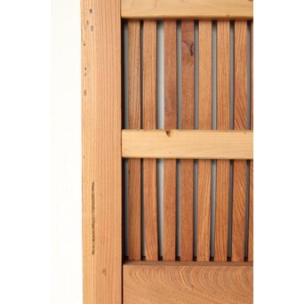 総欅赤い格子蔵戸　W0175Y 