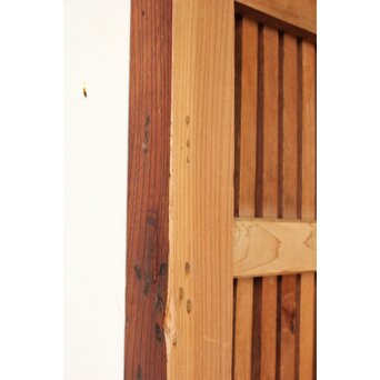 総欅赤い格子蔵戸　W0175Y 