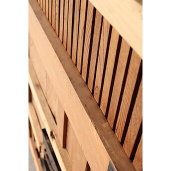 総欅赤い格子蔵戸　W0175Y 