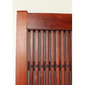 総欅赤い格子蔵戸　W0175Y 