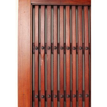 総欅赤い格子蔵戸　W0175Y 