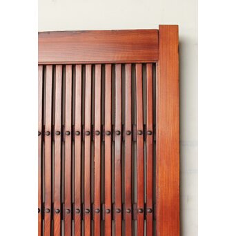 総欅赤い格子蔵戸　W0175Y 