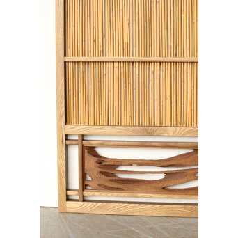 栗框 蒲穂戸/簀戸S 4枚1組　F273 腰板には自然木を