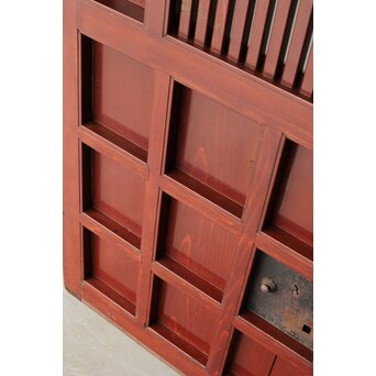 赤い格子蔵戸　W0176 