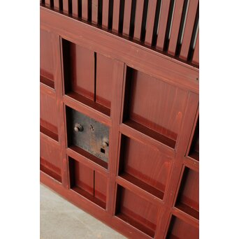 赤い格子蔵戸　W0176 