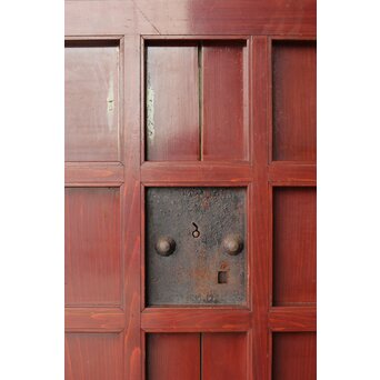赤い格子蔵戸　W0176 