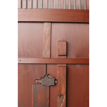 赤い格子蔵戸　W0176 