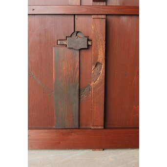 赤い格子蔵戸　W0176 