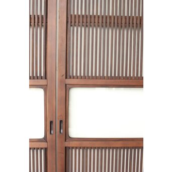 障子枠付 釘無細身格子戸 4枚1組　L1144 