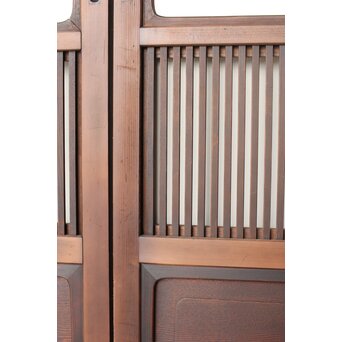 障子枠付 釘無細身格子戸 4枚1組　L1144 