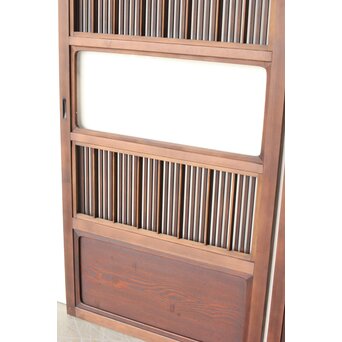 障子枠付 釘無細身格子戸 4枚1組　L1144 